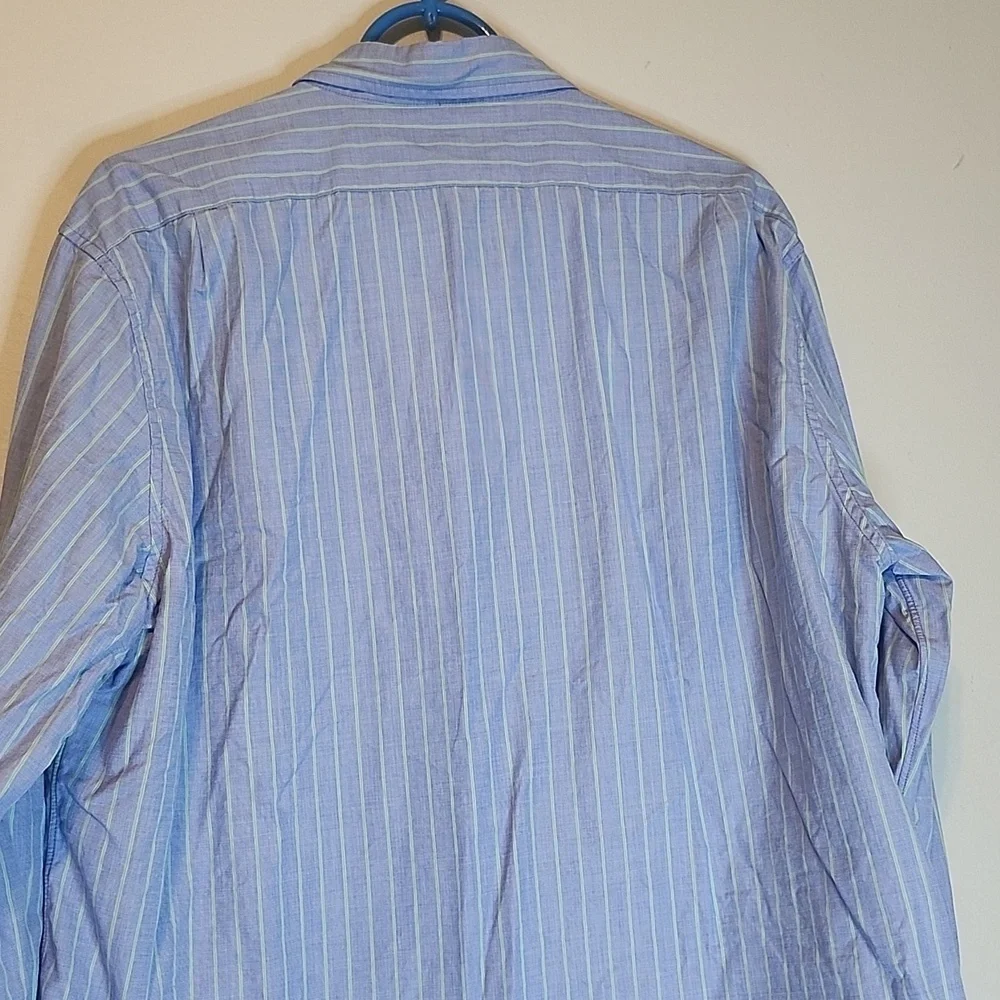 J. Crew Light Blue Striped Button Down Shirt